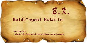 Belényesi Katalin névjegykártya