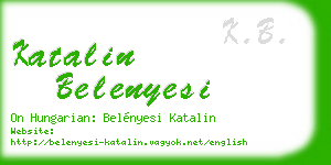 katalin belenyesi business card