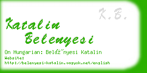 katalin belenyesi business card